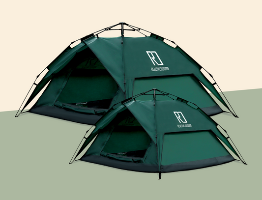 1 Tente Petite + 1 Tente 3 Secs Tent Grande + 2 Bâches de camping GRATUITES (Jusqu’à 5 personnes)