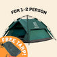 Small-Sized 3 Secs Tent + FREE Camping Tarp (Up to 2 Person, CA)