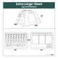 Extra Large-Sized 2 Step Cabin Tent + FREE Camping Tarp (Up To 10 Person)