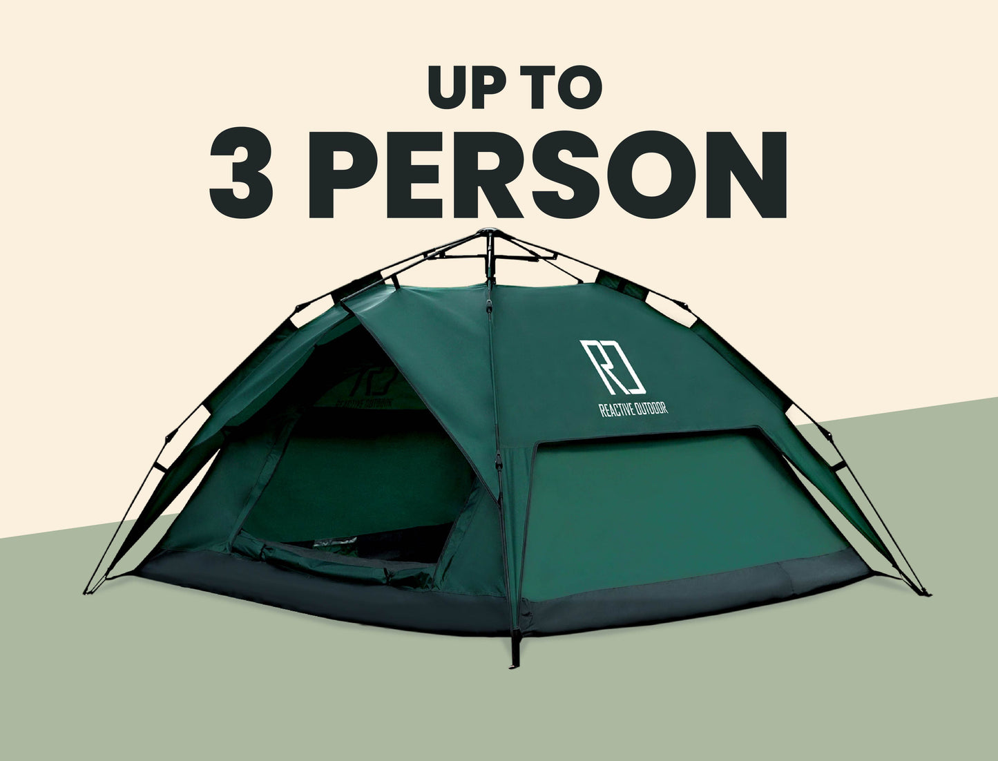 Large-Sized 3 Secs Tent + FREE Camping Tarp (Up to 3 Person, US)